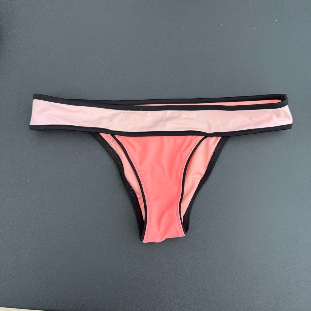 Victoria's Secret Coral and Black Bikini Bottom